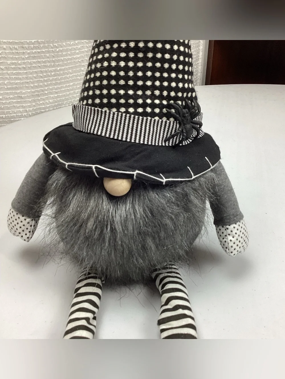 Halloween Gnome with Witch Hat Shelf Sitter Fabric